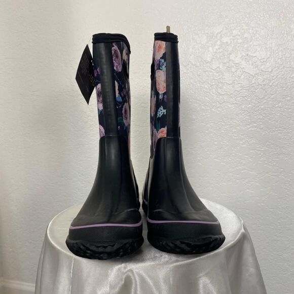 Cute Waterproof Winter Protection Frost Proof Rain Snow Rubber Flower Boots US 6 - Picture 4 of 8